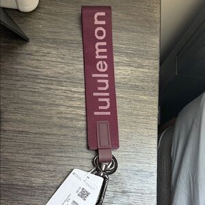 Lululemon Burgundy Keychain